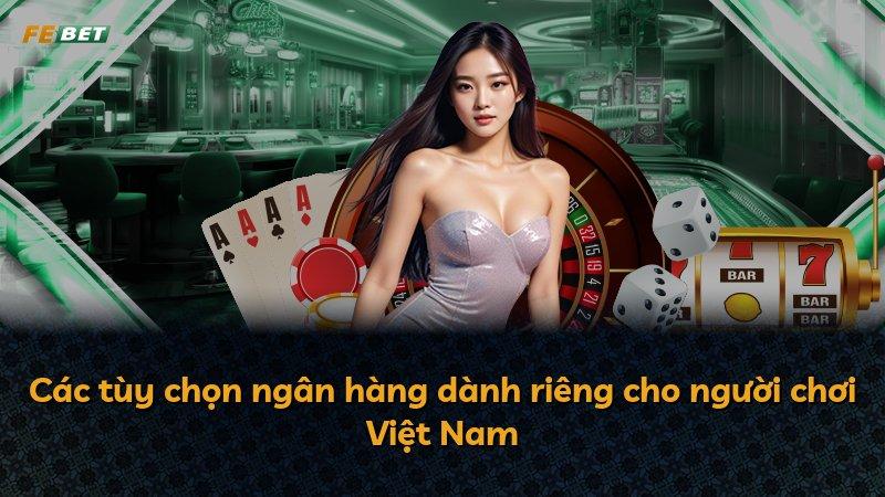 Các tùy chọn ngân hàng dành riêng cho người chơi Việt Nam