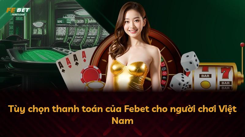 Tùy chọn thanh toán của Febet cho người chơi Việt Nam